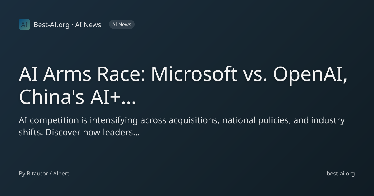 AI Arms Race: Microsoft vs. OpenAI, China's AI+ Initiative, and the AI ...