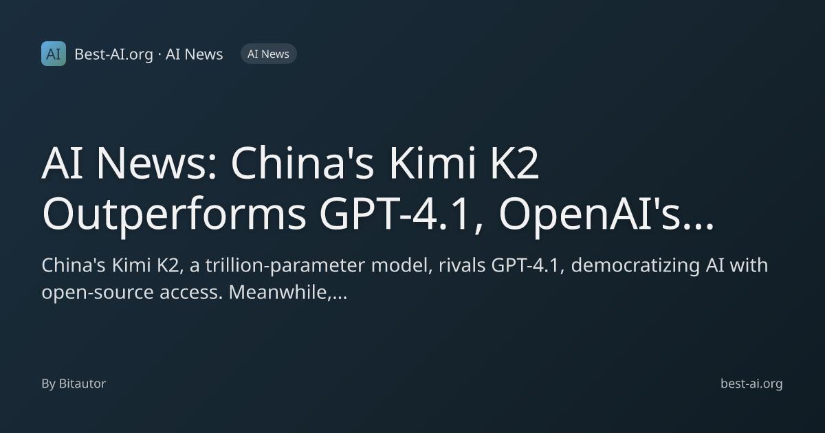 AI News: China's Kimi K2 Outperforms GPT-4.1, OpenAI's Open-Source ...