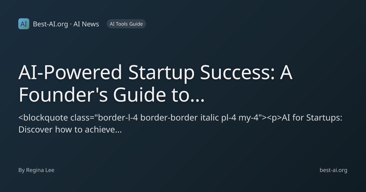 AI-Powered Startup Success: A Founder's Guide to Intelligent Scaling ...