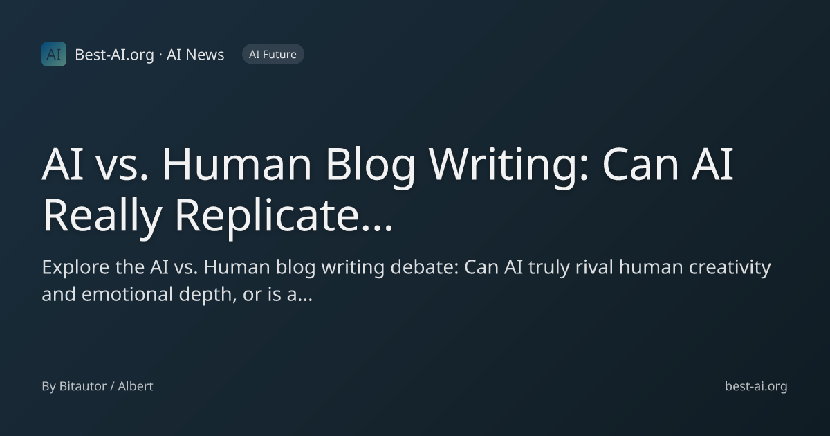 AI vs. Human Blog Writing: Can AI Really Replicate Creativity? | Best ...