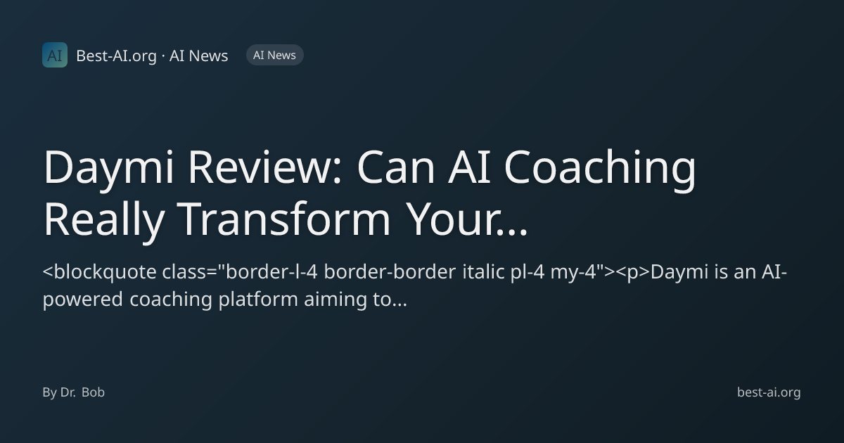 Daymi Review: Can AI Coaching Really Transform Your Workforce? | Best ...