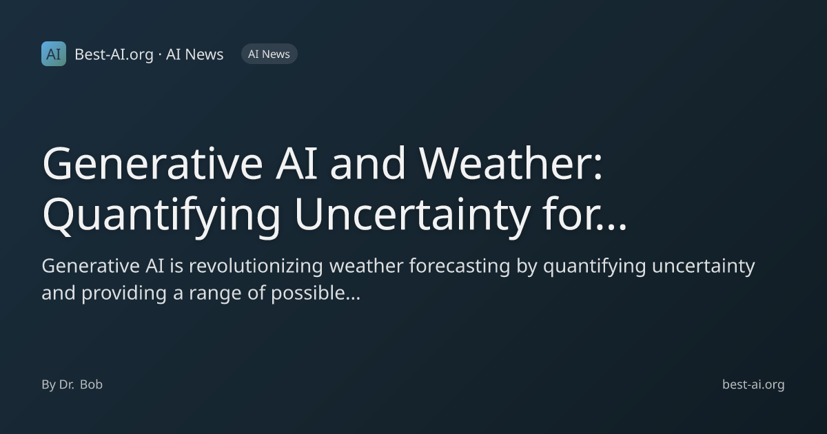 Generative AI and Weather: Quantifying Uncertainty for Smarter ...