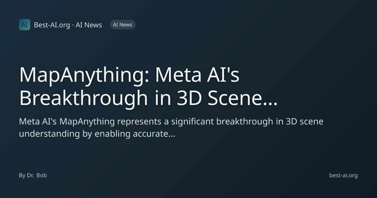 MapAnything: Meta AI's Breakthrough in 3D Scene Understanding – A ...