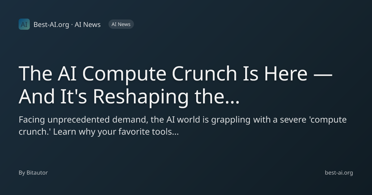 The AI Compute Crunch Is Here — And It's Reshaping the Industry | Best ...